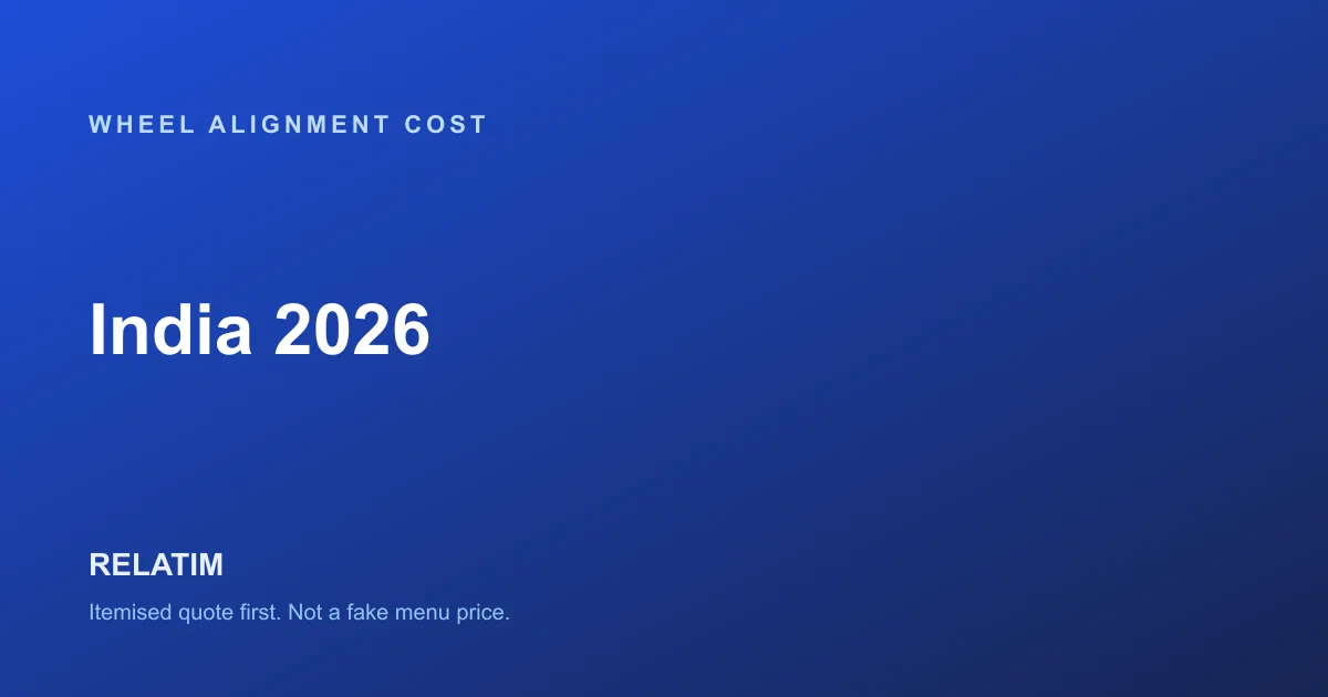 Wheel Alignment Cost in India 2026